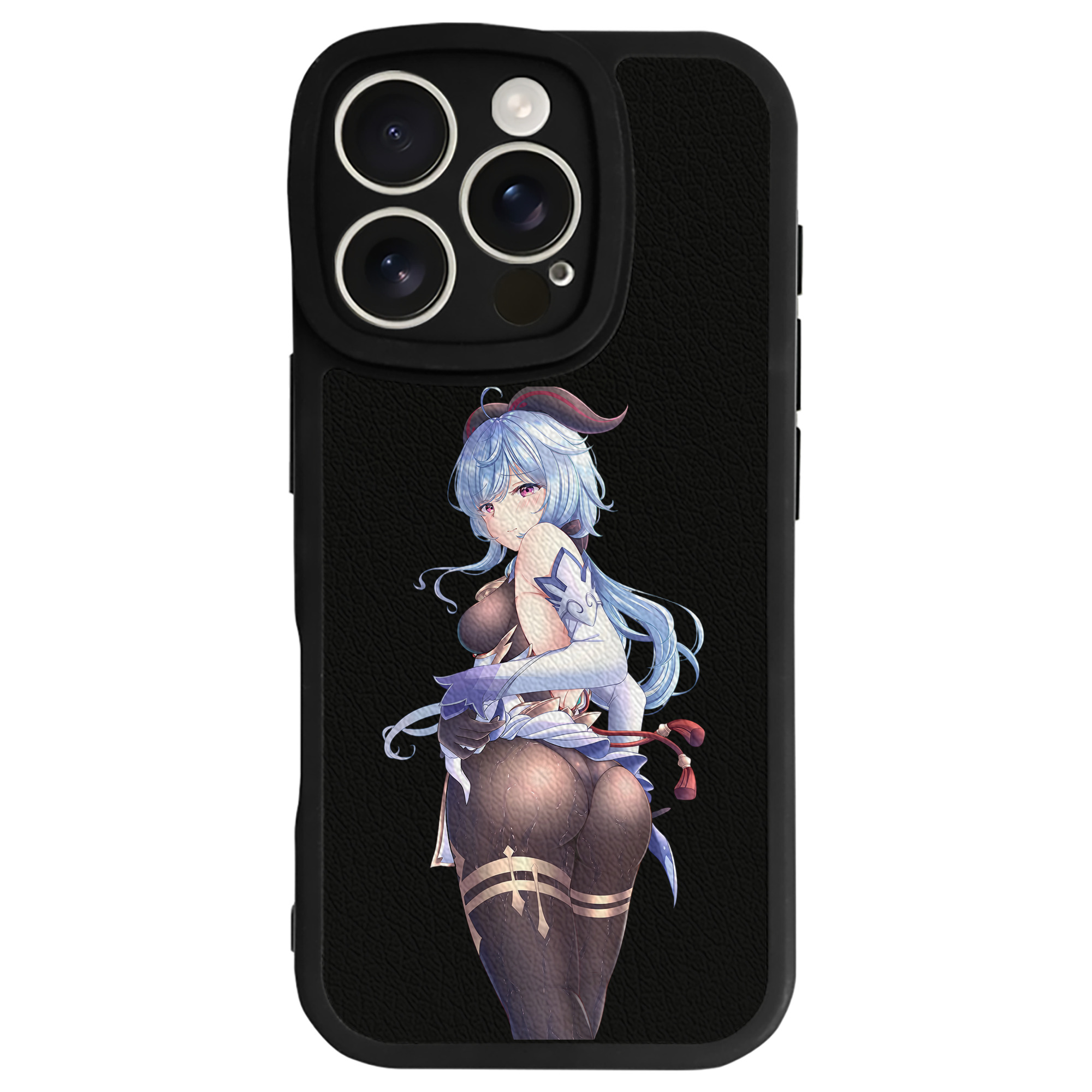 げんし神 甘雨 かんう genshin Ganyu 【iPhone 16シリーズ対応】シリコンスマホケース（レザー調） 材質：シリコン